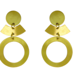 Geometric gold-tone statement earrings