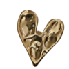 abstract gold sculpted heart stud earrings for women | modern minimal gold earrings