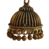 antique dual tone tribal jhumka earrings for women | oxidized silver & gold ethnic jhumka