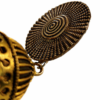 antique dual tone tribal jhumka earrings for women | oxidized silver & gold ethnic jhumka