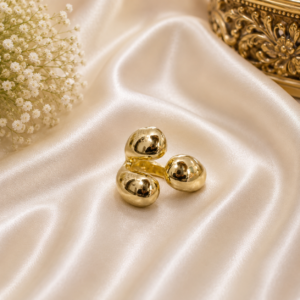 Minimalist Anti-Tarnish Gold-Tone Open Wrap Ring