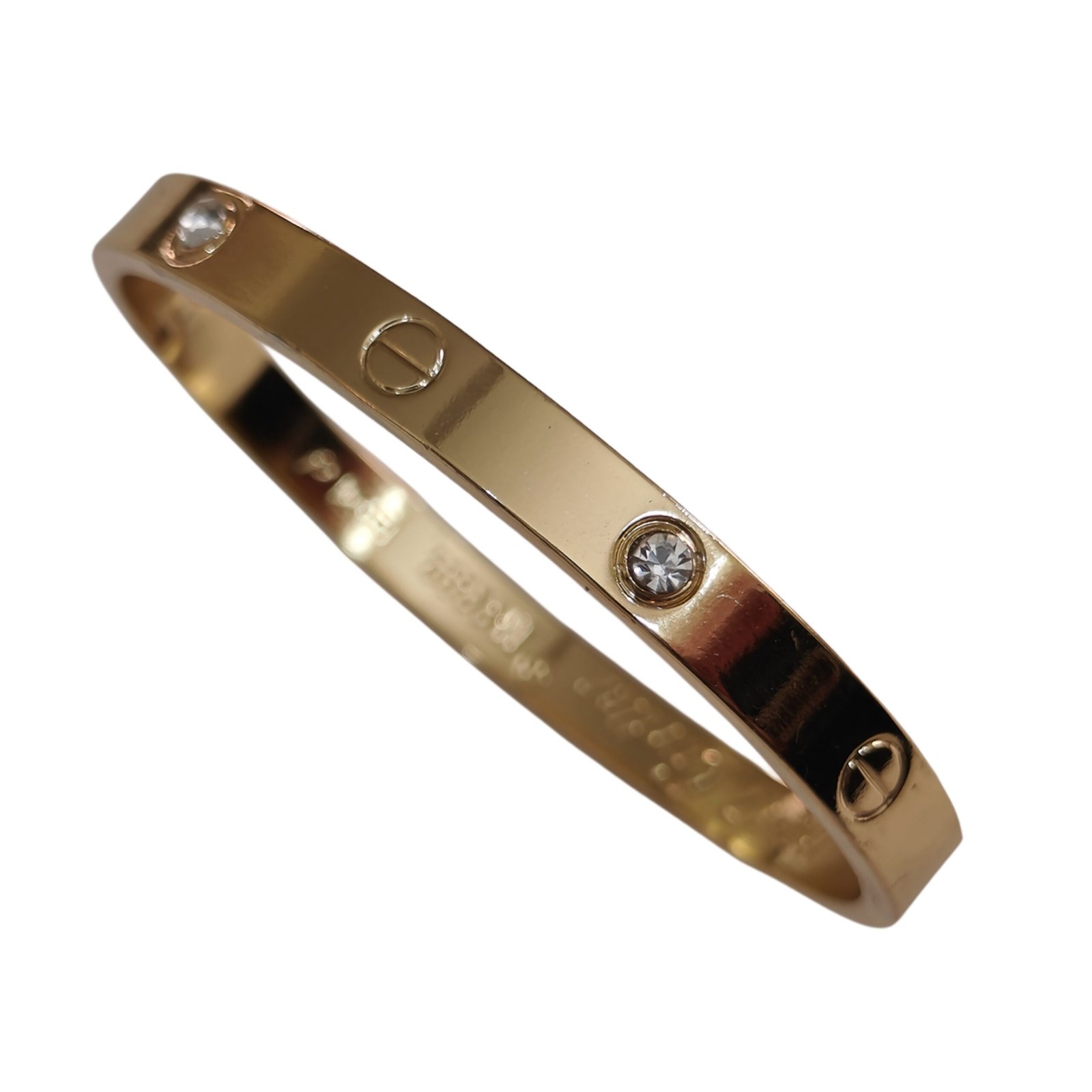 Golden Crystal Screw Bracelet