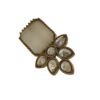 Ivory Stone Floral Statement Stud Earrings