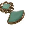 Aqua Stone Floral Drop Statement Earrings