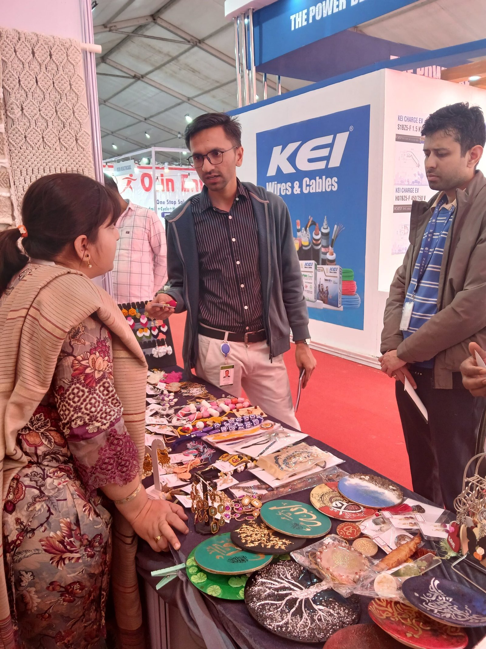 Zain at the Ferris Wheel Creations stall, UPITEX 2025