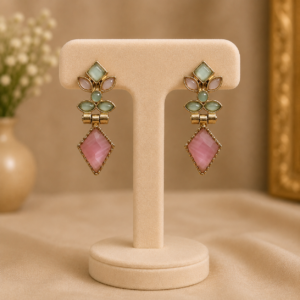 Pastel Blossom Multi-Stone Drop Earrings for Women