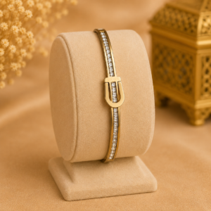 Gold Crystal T-Bar Elegance Bracelet