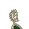 Emerald Teardrop Crystal Halo Statement Earrings Emerald Teardrop Crystal Halo Statement Earrings
