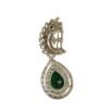 Emerald Teardrop Crystal Halo Statement Earrings Emerald Teardrop Crystal Halo Statement Earrings