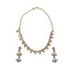 Gold-Tone Crystal Wave Necklace Set with Drop Earrings
