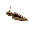 Navy Blue Spike Statement Necklace Set with Earrings