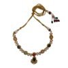 Multicolor Kundan Pendant Necklace Set with Pink Stone Earrings
