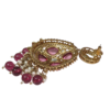 Ruby Pink Kundan Pearl Earrings - Thumbnail Image 4