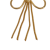 Golden Floral Pearl Tassel Drop Earrings - Thumbnail Image 3