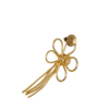 Golden Floral Pearl Tassel Drop Earrings - Thumbnail Image 4