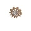 Golden Floral Crystal Studs - Thumbnail Image 3