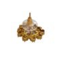 Golden Floral Crystal Studs - Thumbnail Image 4