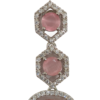 Blush Pink Crystal Geometric Drop Earrings - Thumbnail Image 2
