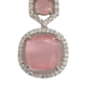 Blush Pink Crystal Geometric Drop Earrings - Thumbnail Image 3