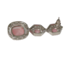 Blush Pink Crystal Geometric Drop Earrings - Thumbnail Image 4