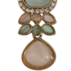 Pastel Green & Rose Quartz Crystal Drop Earrings - Thumbnail Image 3