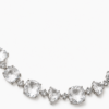 Silver-Tone Crystal Necklace & Matching Drop Earrings Set - Thumbnail Image 4
