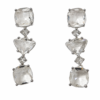 Silver-Tone Crystal Necklace & Matching Drop Earrings Set - Thumbnail Image 3